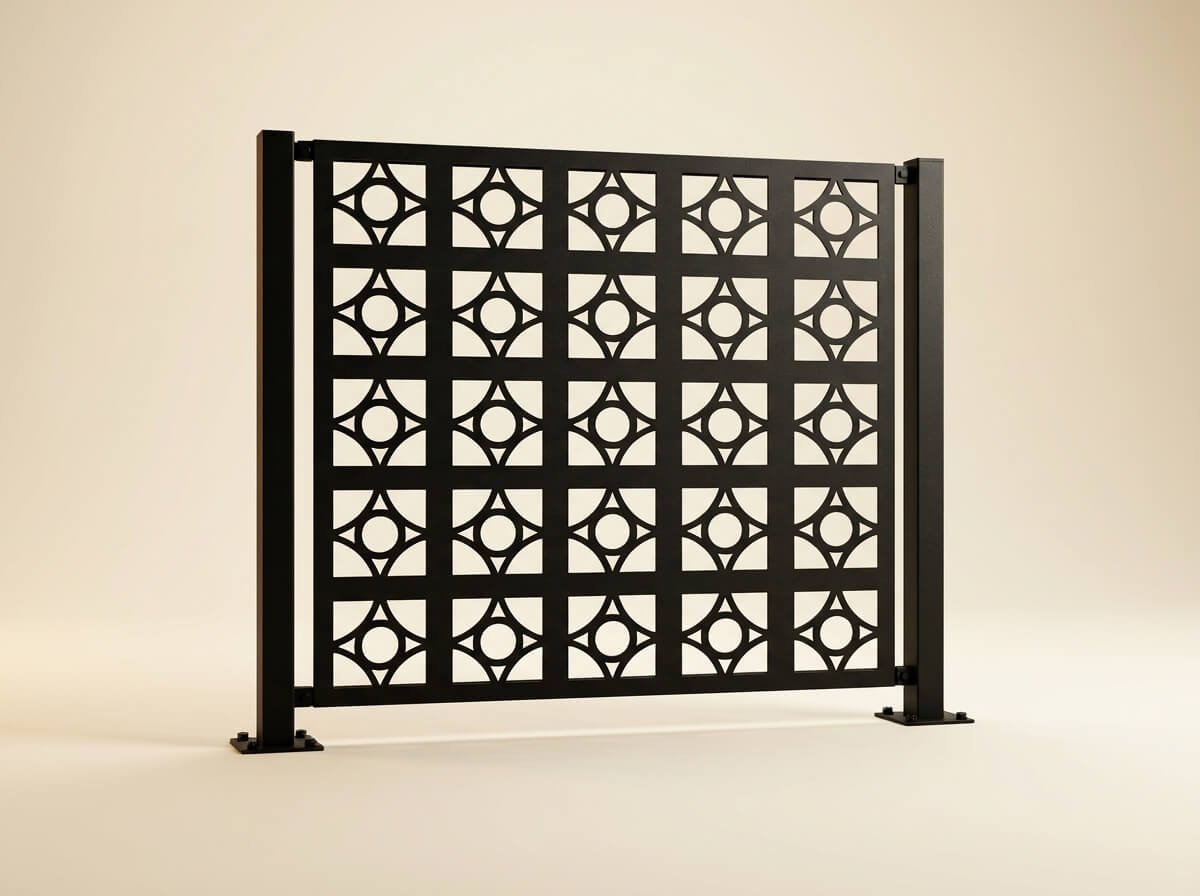 Barandal modular de acero completo